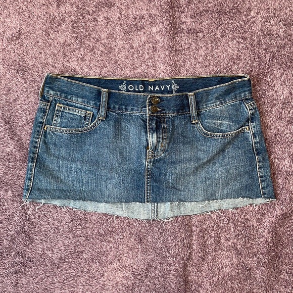 Old Navy Skirts Vintage Old Navy Low Wasted Ultra Mini Jean Skirt